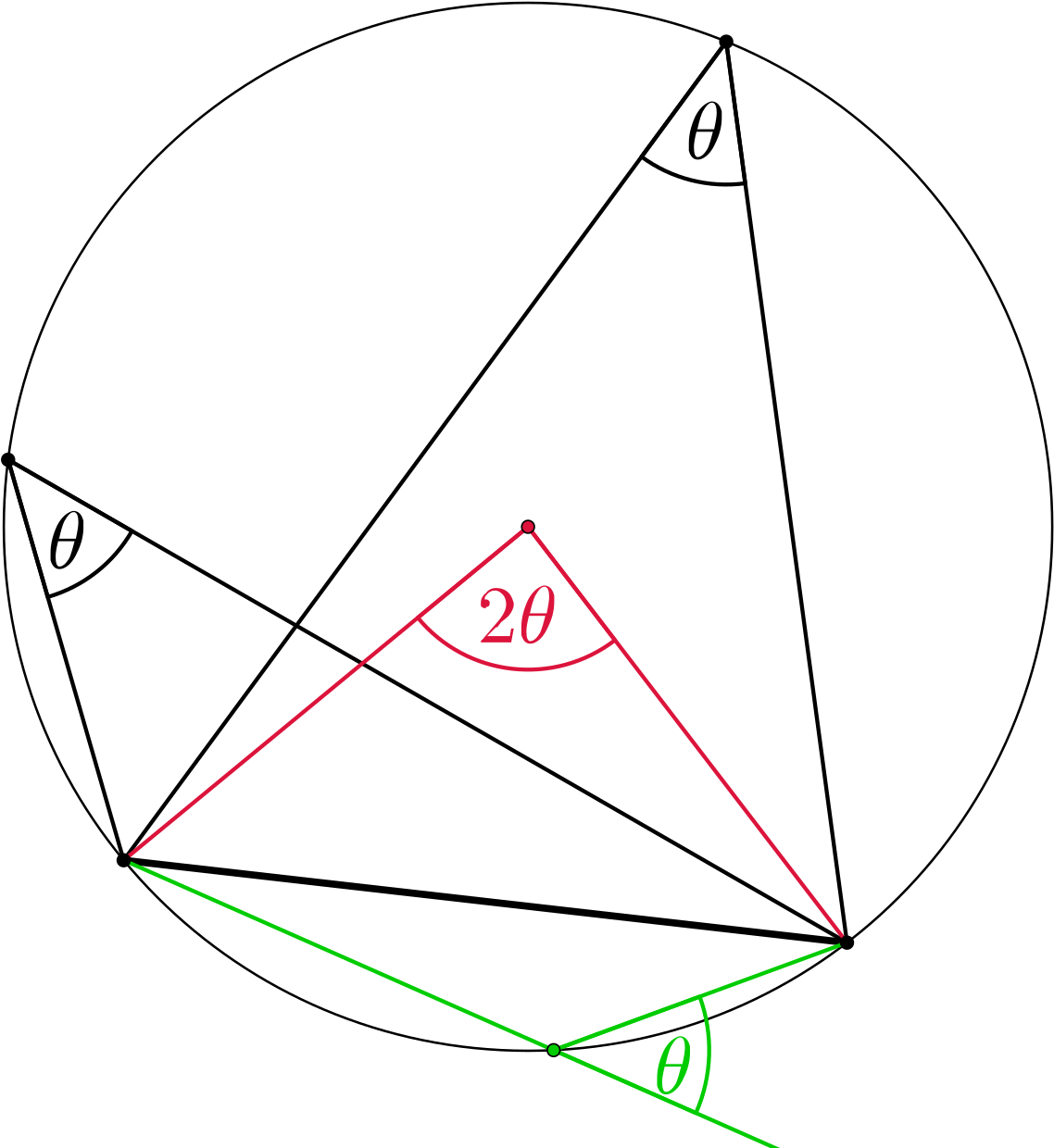 Angle Subtended By The Diameter (1200x1260), Png Download