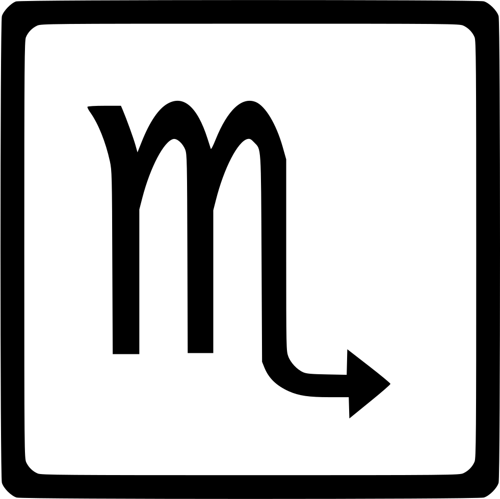 Png File - Scorpio Symbol (981x980), Png Download