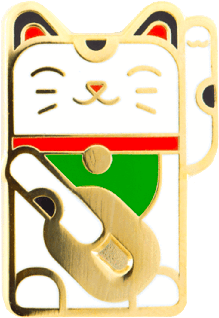 Lucky Cat Pin - These Are Things Lucky Cat Enamel Pin (2000x2000), Png Download