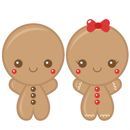 Gingerbread Boy & Girl Scrapbook Clip Art Christmas - Cute Christmas Gingerbread Man (432x432), Png Download