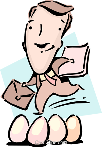 Walking On Eggshells Royalty Free Vector Clip Art Illustration - Confidence (333x480), Png Download