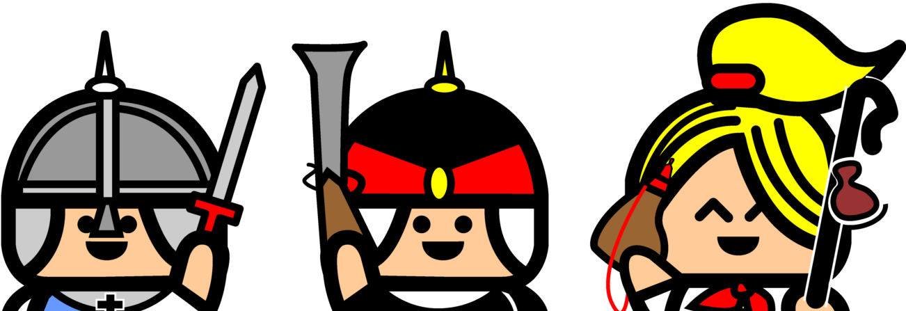 Caravaca En Fiestas Mascotas - Dibujo Moros Y Cristianos (1302x447), Png Download