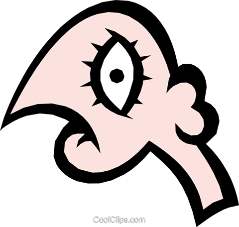 Weird Face Royalty Free Vector Clip Art Illustration - Clip Art (480x456), Png Download