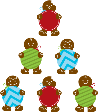 Gingerbread Men Wall Decal Weedecor - Wall Decal (660x500), Png Download