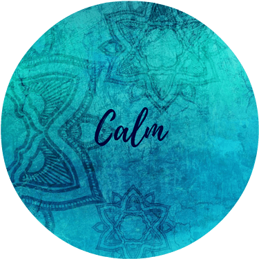 Calm Round Button - Composition Book / Blue Mandala Design / Wide Ruled (400x400), Png Download