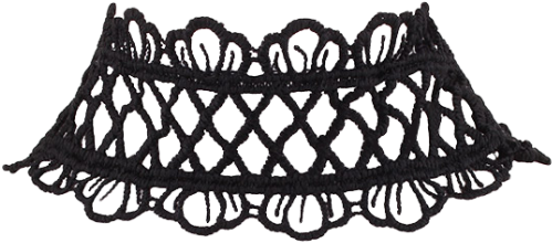 Encaje Negro Png - Vintage Gothic Lace Retro Choker Pendant Punk Necklace (558x744), Png Download