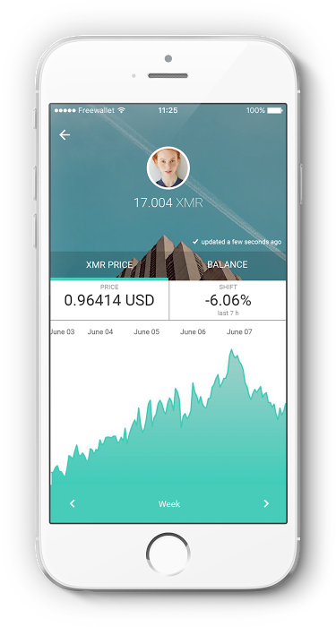 Freewallet Monero Wallet Ui - Ui Mobile Phone Png (631x911), Png Download