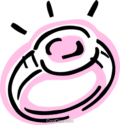 Wedding Ring Royalty Free Vector Clip Art Illustration - Illustration (460x480), Png Download