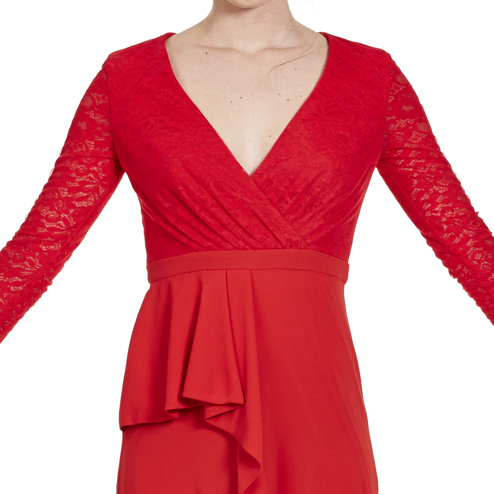 Paulette Vestido Largo Encaje Escarola (1000x1000), Png Download