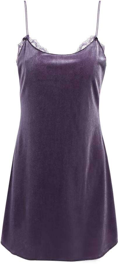 Vestido Corto Terciopelo Paneles Encaje - Dress (700x931), Png Download