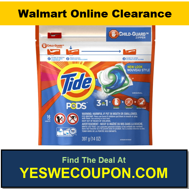 Walmart Online Clearance Tide Pods Only 31 Cents - Tide Detergent (650x650), Png Download