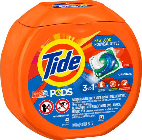 25 For Tide® Pods™ - Tide Pods Original Scent He Turbo Laundry Detergent (600x593), Png Download
