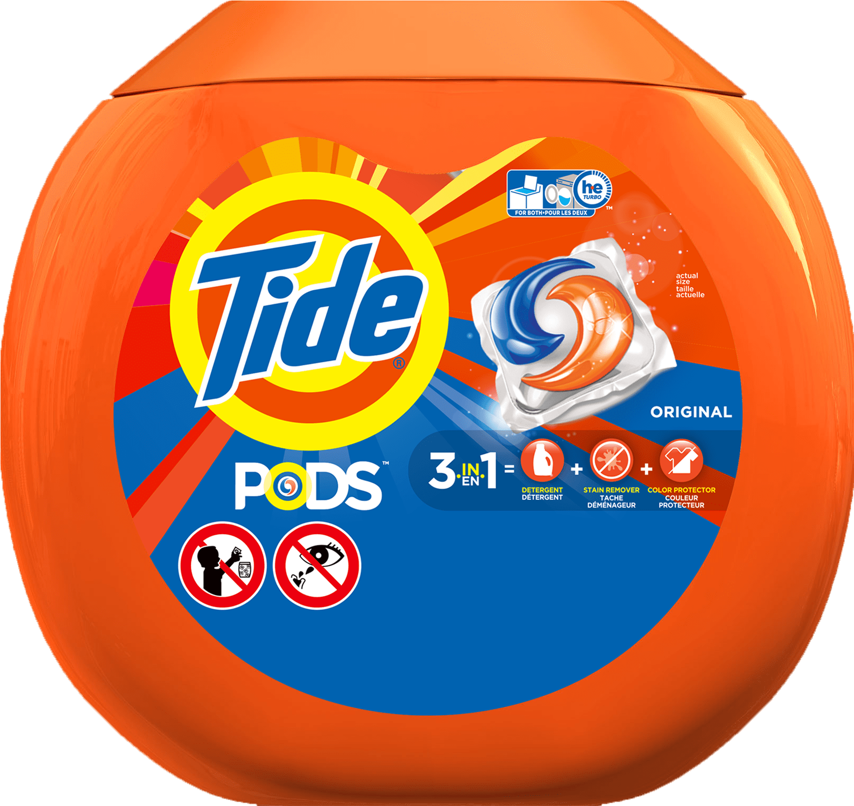 Tide-pods Tub - Tide Pods 81 Count (1785x1642), Png Download