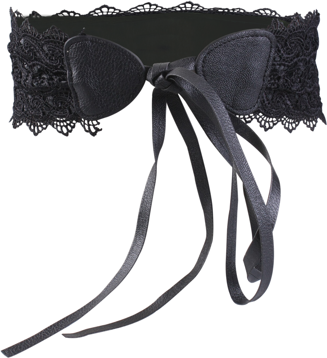 Correa De Cintura Elástica Con Nudos De Encaje Con - Rosewholesale.com Knotted Elastic Lace High Waist Belt (1200x1596), Png Download