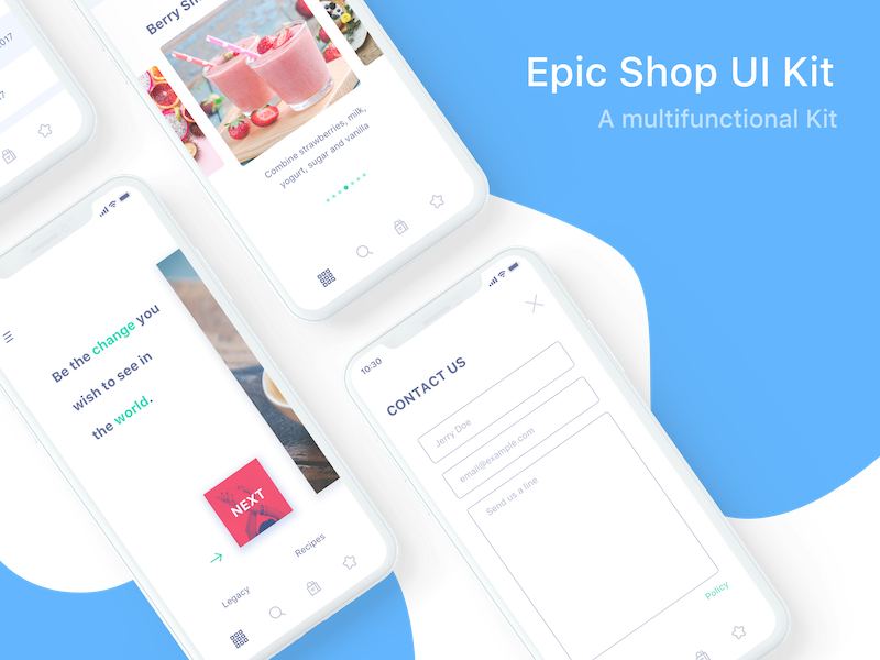 Iphone X Epic Shop Ui - Iphone X Ui Kit (800x600), Png Download