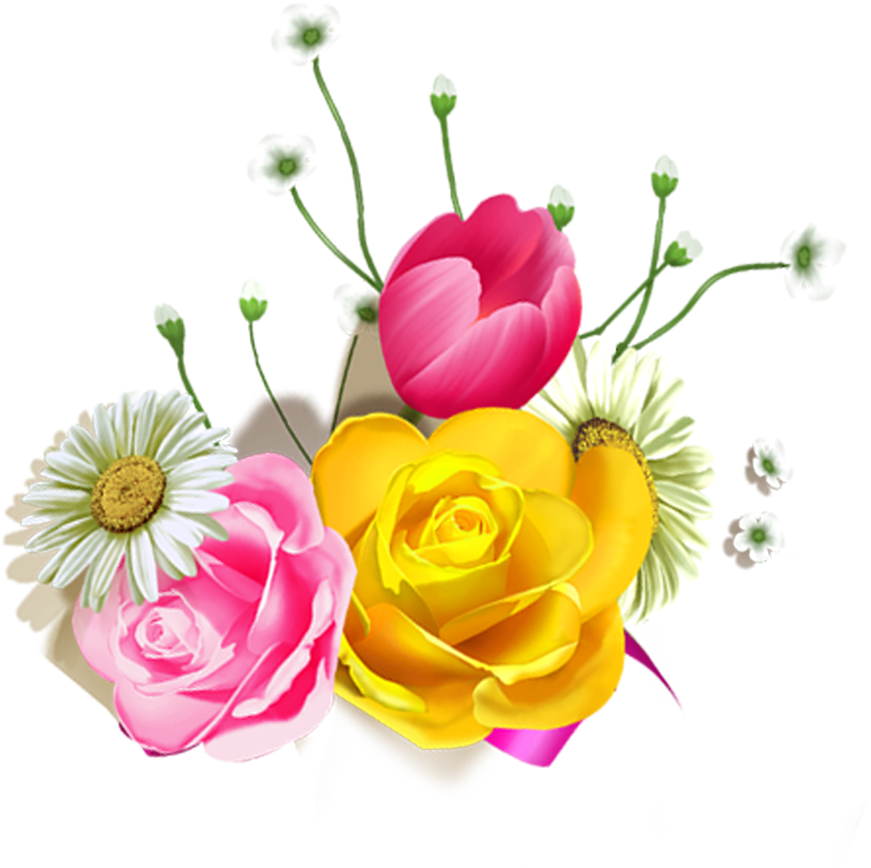 Res Brown Flowers Png By Hanabell1-d6lhay0 - Flowers Vector Border Png (900x900), Png Download