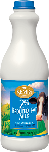 2% Reduced Fat Milk - 2% Milk Quart (300x660), Png Download