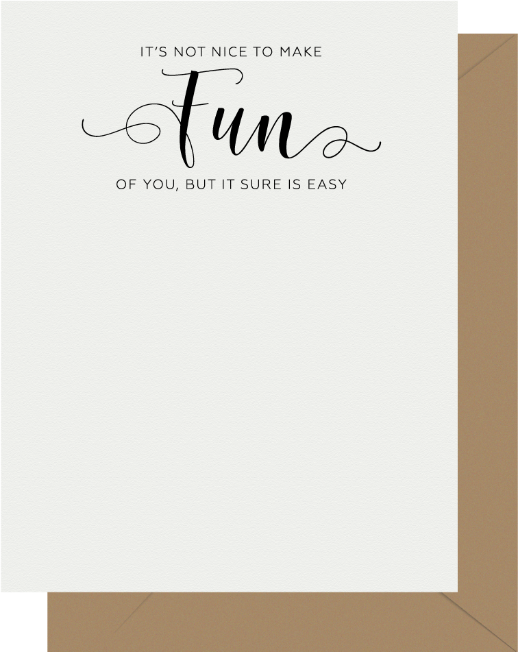 Fun Crass Calligraphy Letterpress Greeting Card - Calligraphy (1000x1000), Png Download