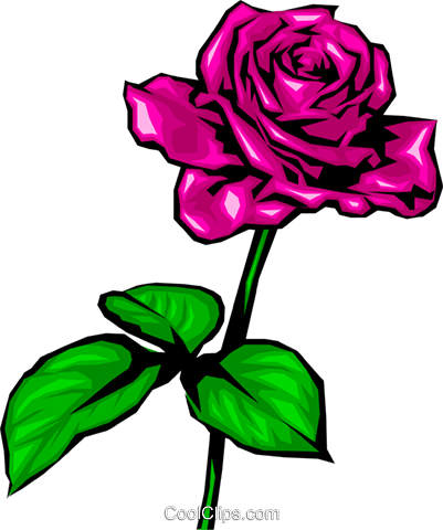 Rosa Roja Libres De Derechos Ilustraciones De Vectores - Sparkling Red Rose Flowers (401x480), Png Download