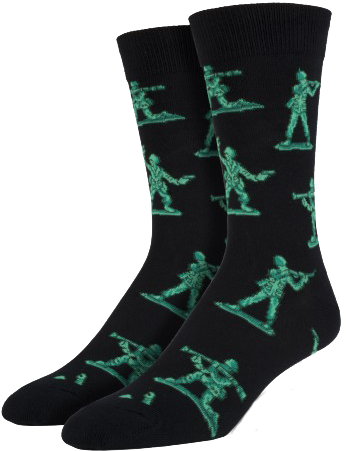 Men's Army Men Sock - Socksmith Men Army Men Socks (411x548), Png Download