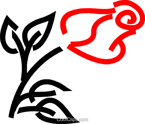 Rosa Roja Libres De Derechos Ilustraciones De Vectores - Illustration (480x409), Png Download