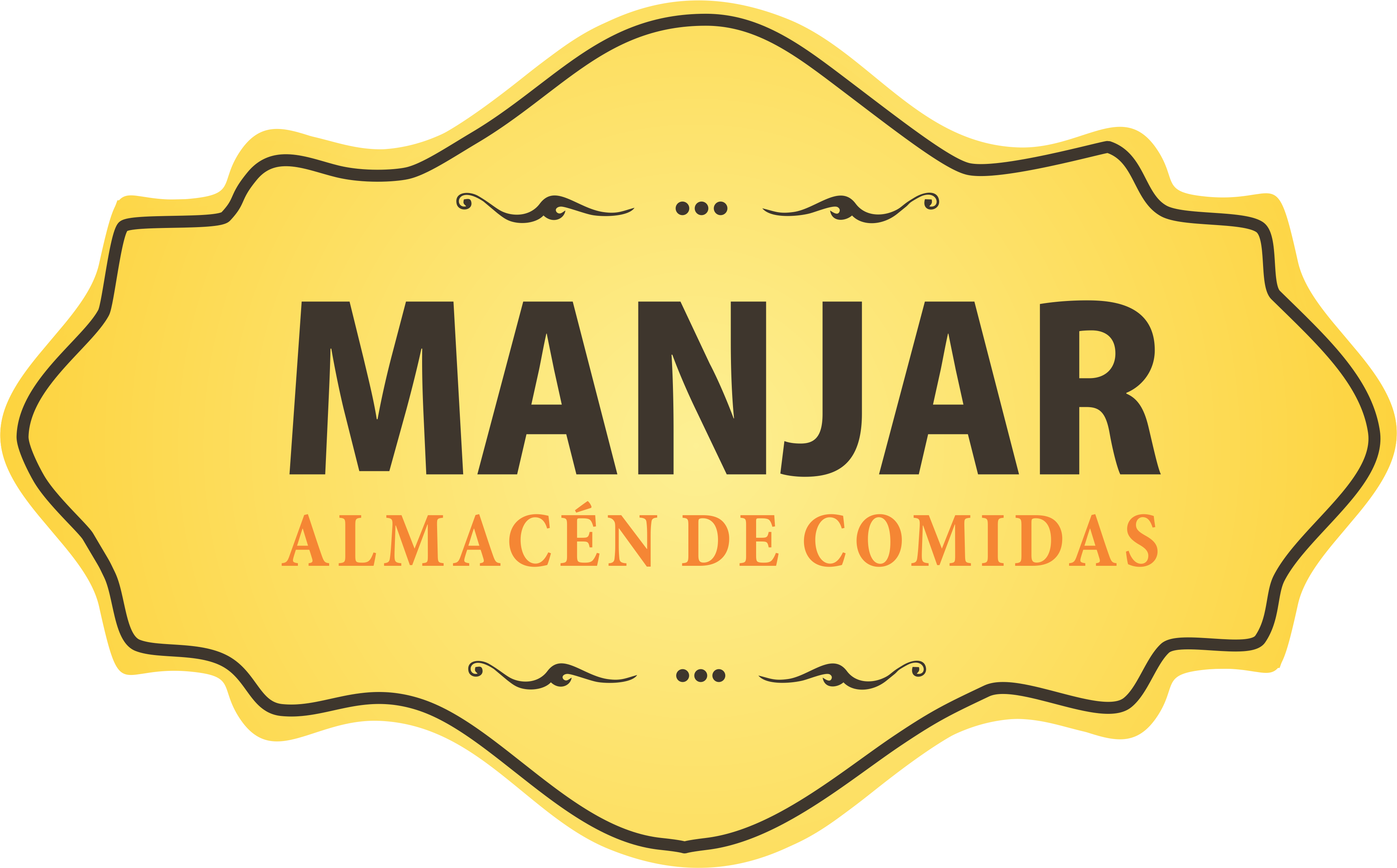 Manjar Almacén De Comidas - Label (3442x2140), Png Download