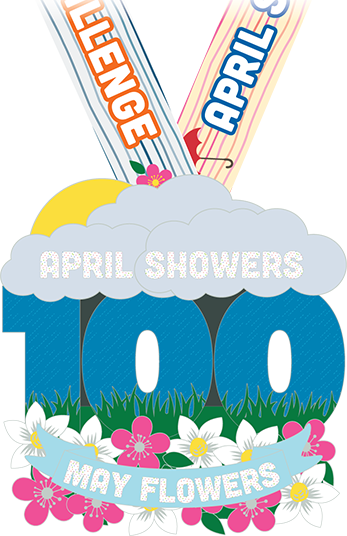 April Showers May Flowers 100 Mile Challenge Virtual - April Shower (347x536), Png Download