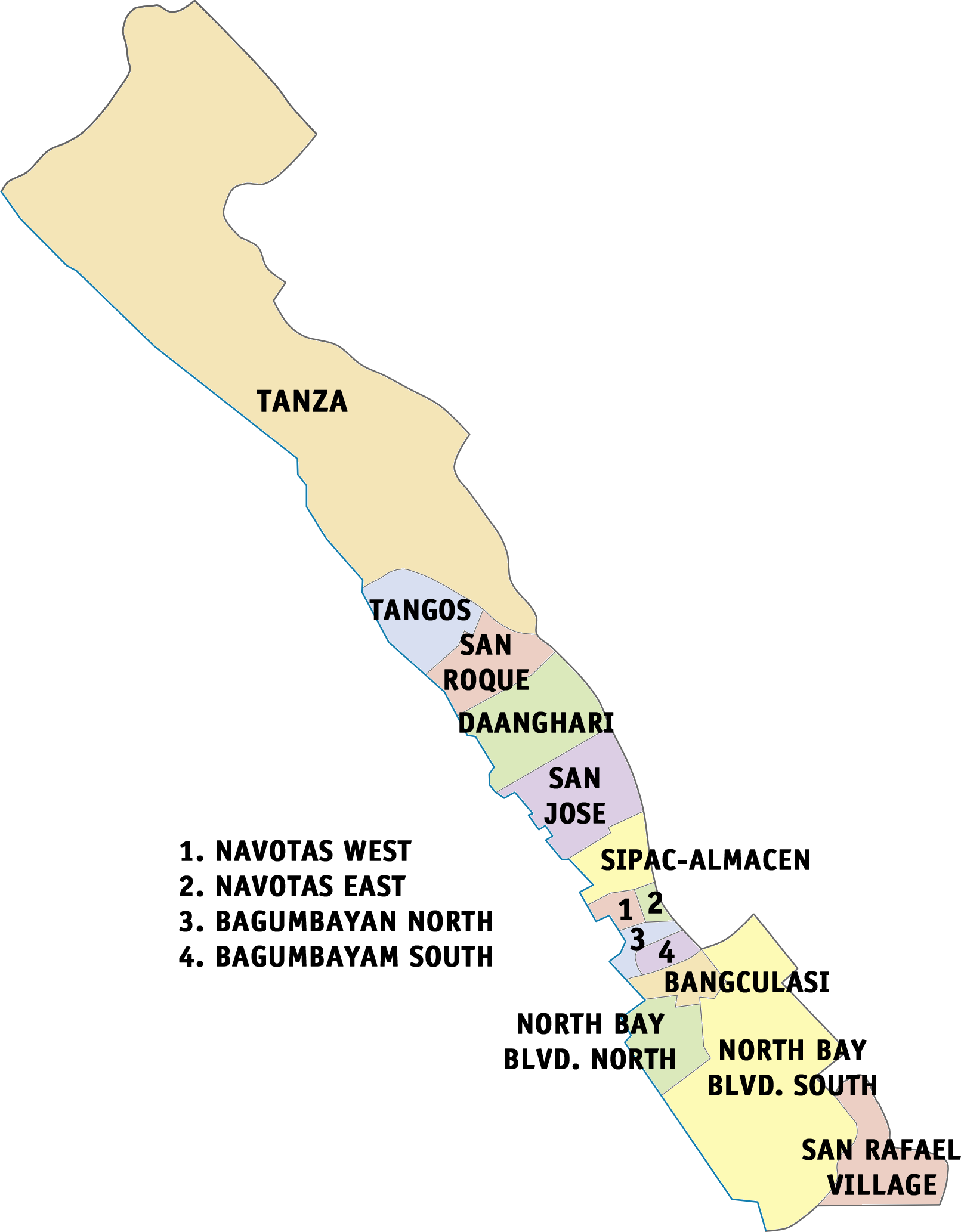 Ph Fil Navotas Barangays - Mapa Ng Navotas City (1611x2066), Png Download