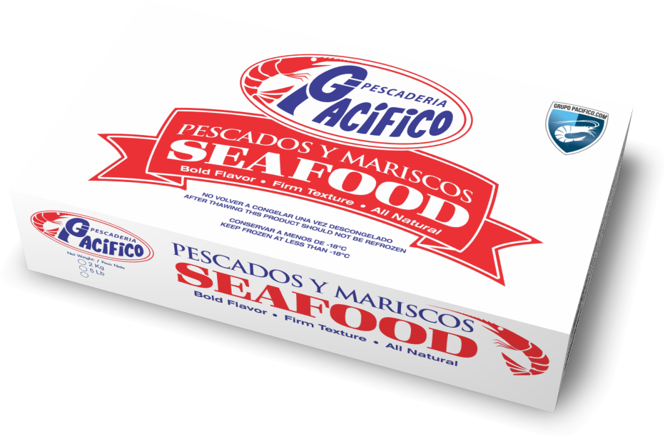 Diseño Caja Para Camaron Y Marisco - Pescaderia Pacifico (932x612), Png Download