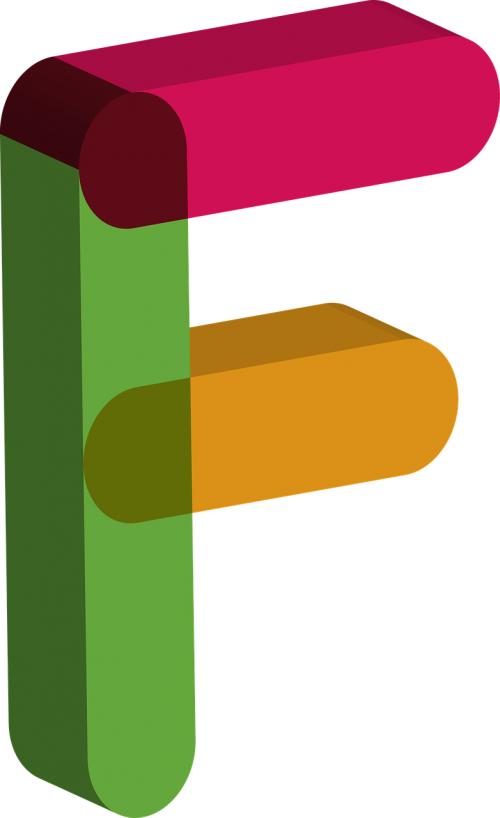 Alphabet,3d - Letra F 3d Png (500x818), Png Download