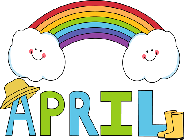April Showers Bring May Flowers Clip Art April Rainbow - April Clipart (600x458), Png Download