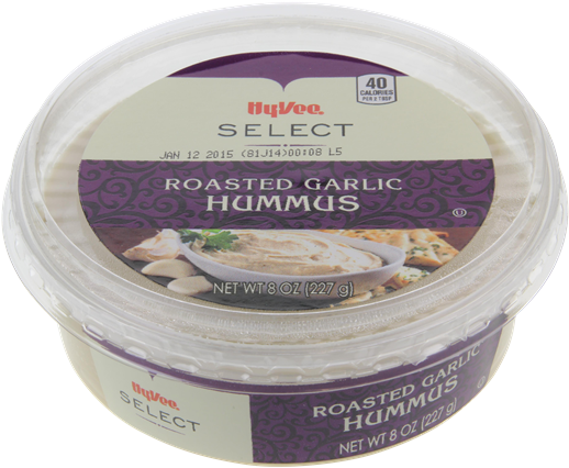 Hy-vee Select Roasted Garlic Hummus - Walnut (600x492), Png Download