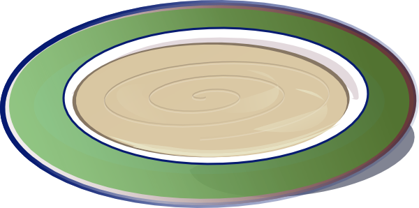 Small Plate Clip Art (600x298), Png Download