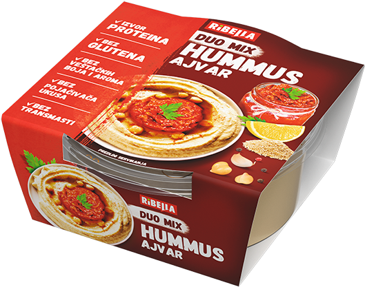 Duo Mix Ribella Hummus Ajvar - Hummus Ajvar (600x600), Png Download