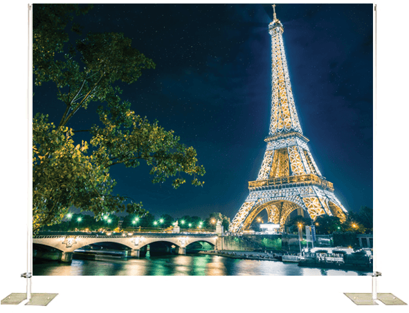 Fabric Backdrop Only - La Torre Eiffel 4k (600x600), Png Download