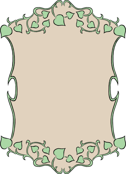 Garden Sign Ivy Border Clip Art - Garden Sign Clip Art (432x596), Png Download