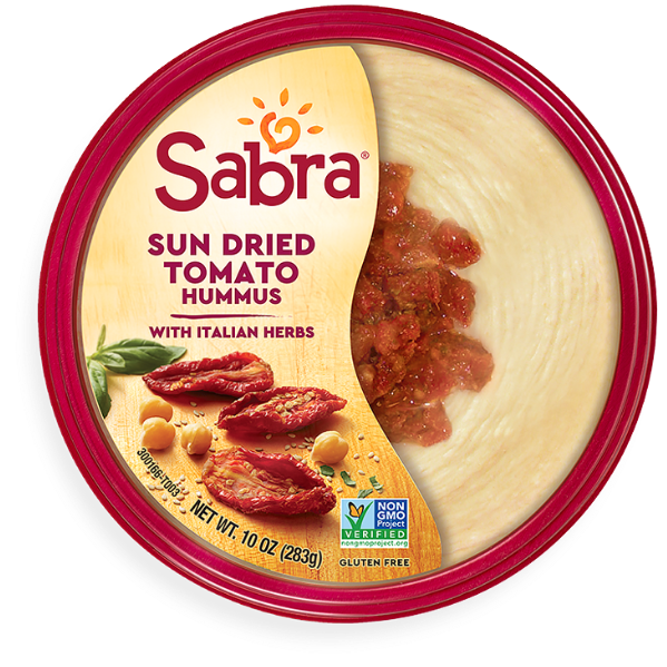 sun Dried Tomato With Italian Herbs Hummus - Spicy Hummus Sabra (640x640), Png Download