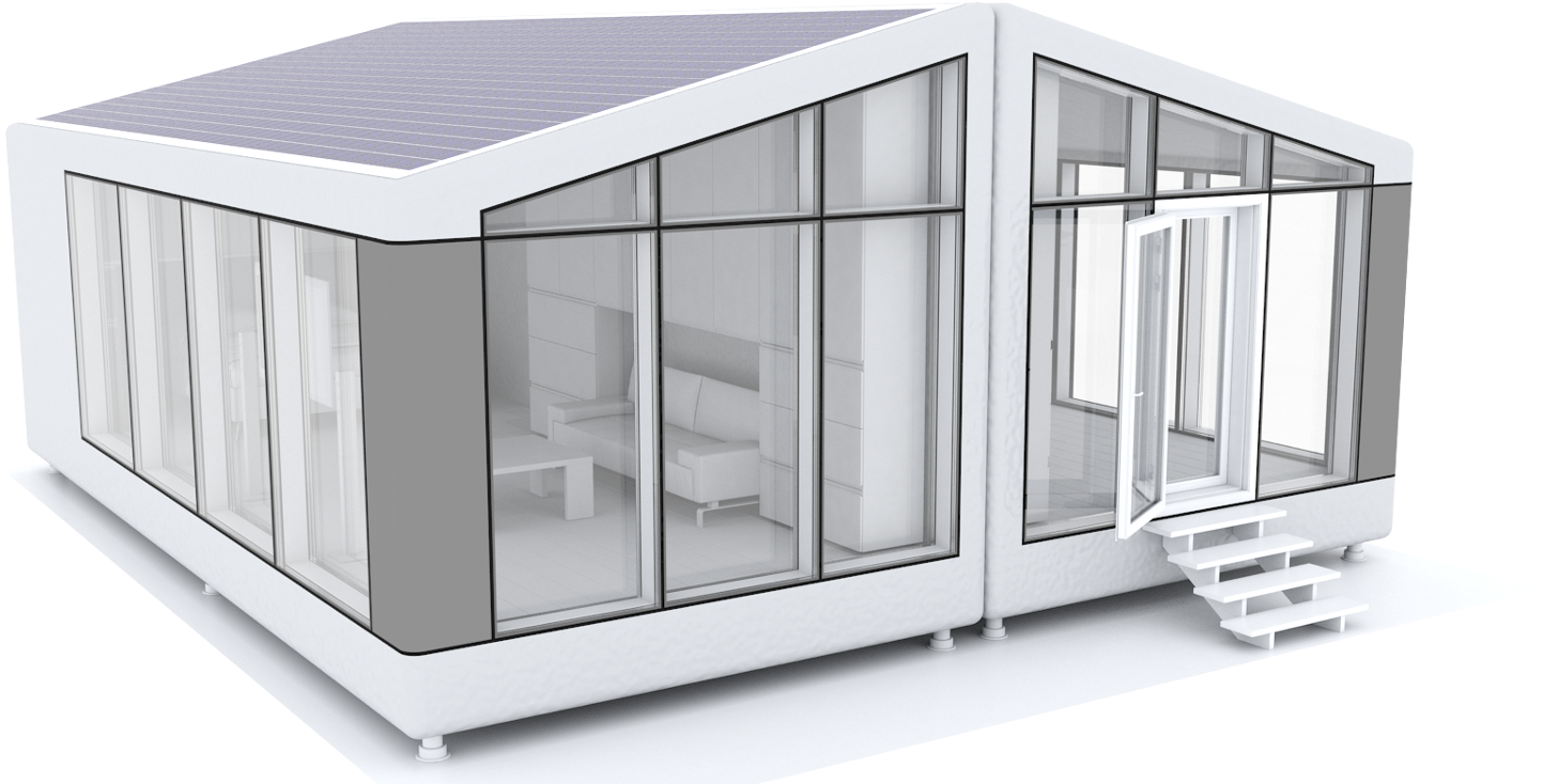 Modultwo Measures 775 Square Feet, Or Put Four Modulone's - 3d Printing (1500x750), Png Download