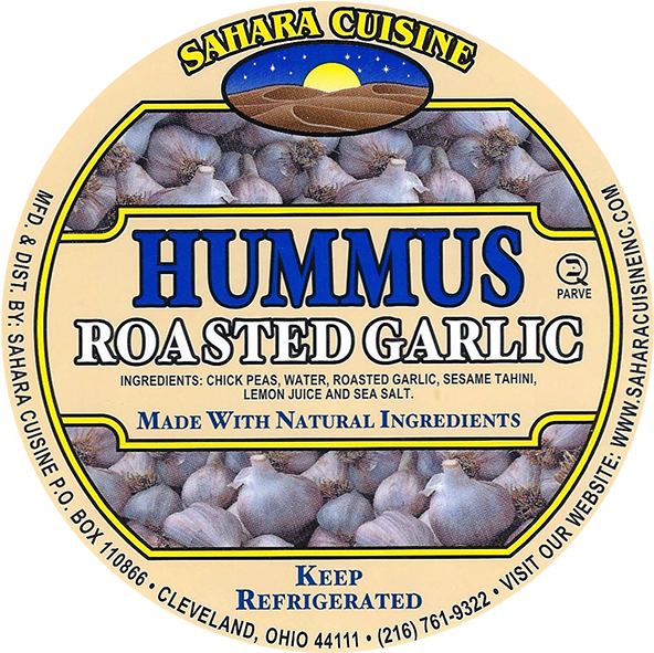 Hummus Roasted Garlic (600x595), Png Download