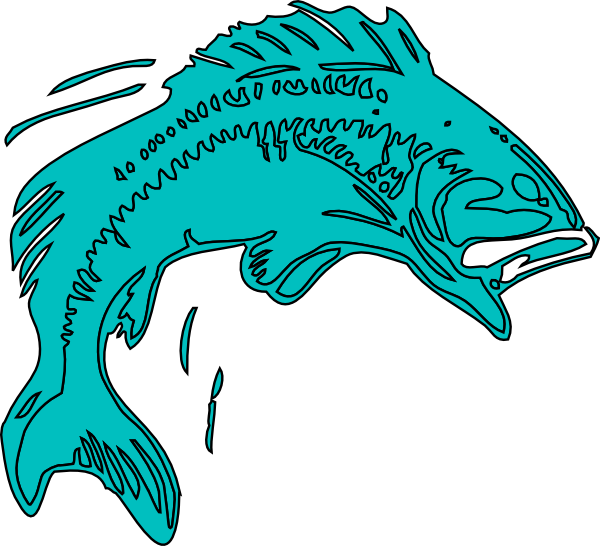 El Pescado Azul Clip Art - Team Bass Tile Coaster (600x546), Png Download