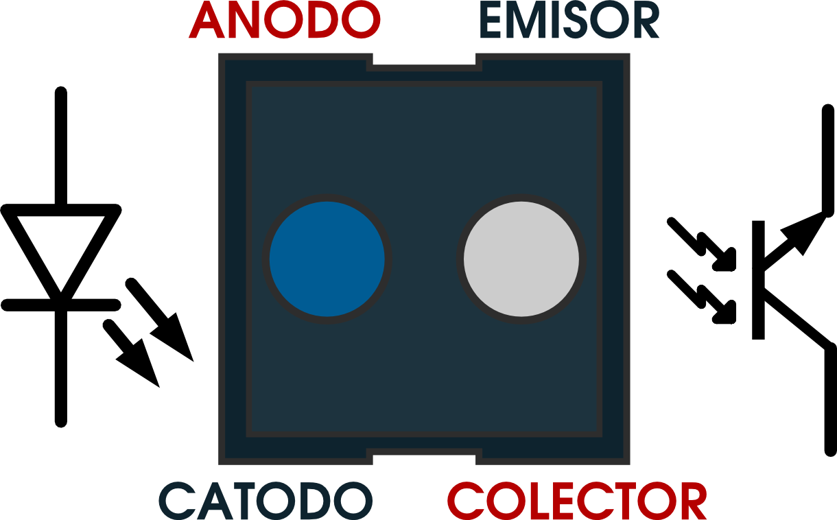 El Cny70 Tiene Cuatro Pines De Conexión - Sensor Cny70 (1220x758), Png Download