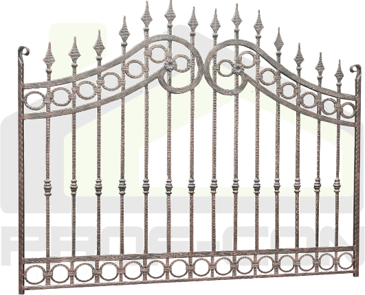 Wrought Iron Gates And Fences - Fence (531x430), Png Download