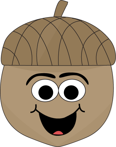 Cartoon Acorn - Cute Acorn Clipart (374x472), Png Download