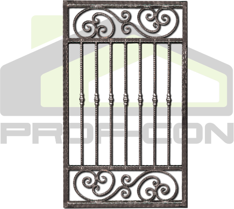 Wrought Iron Gates And Fences - Gate (481x430), Png Download