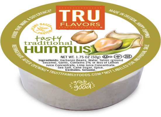 Tru Flavors Tasty Traditional Hummus Cups - Flavor (600x600), Png Download
