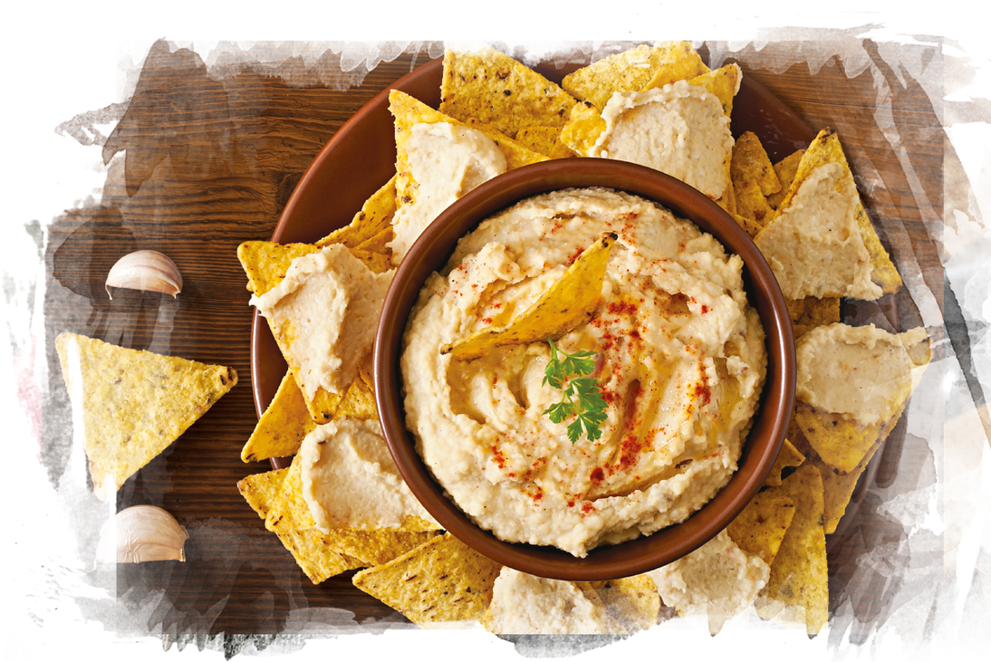 Hummus Is A Nutritious Snack For Those Who All Are - Mediterranean Diet: 365 Days Of Mediterranean Diet (1100x733), Png Download