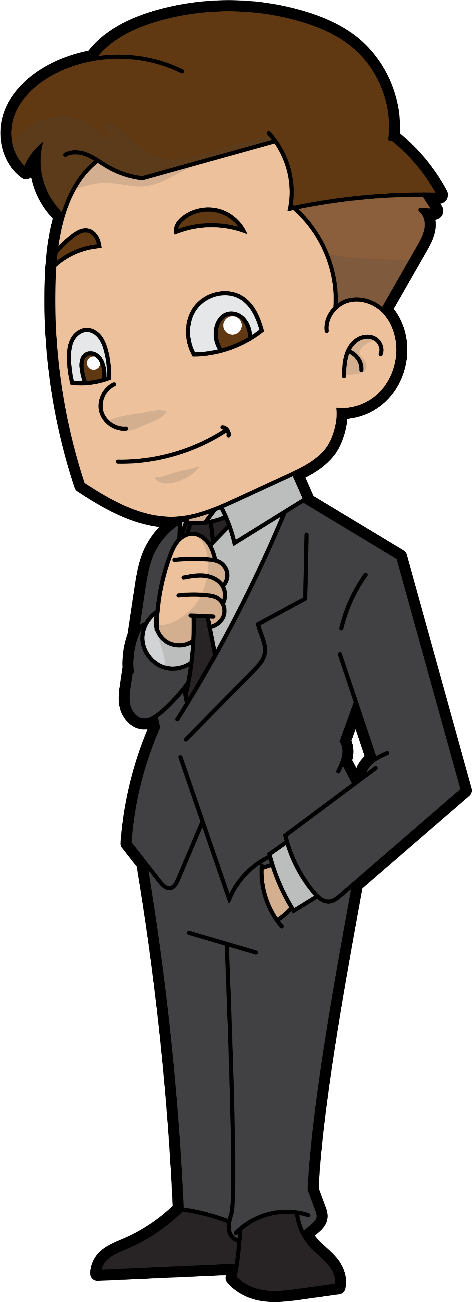 Open - Confident Cartoon Png (2000x4552), Png Download