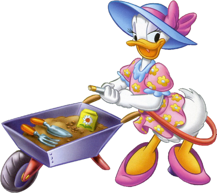 Free Download Daisy Duck Garden Clipart Daisy Duck - Daisy Duck In The Garden (701x625), Png Download