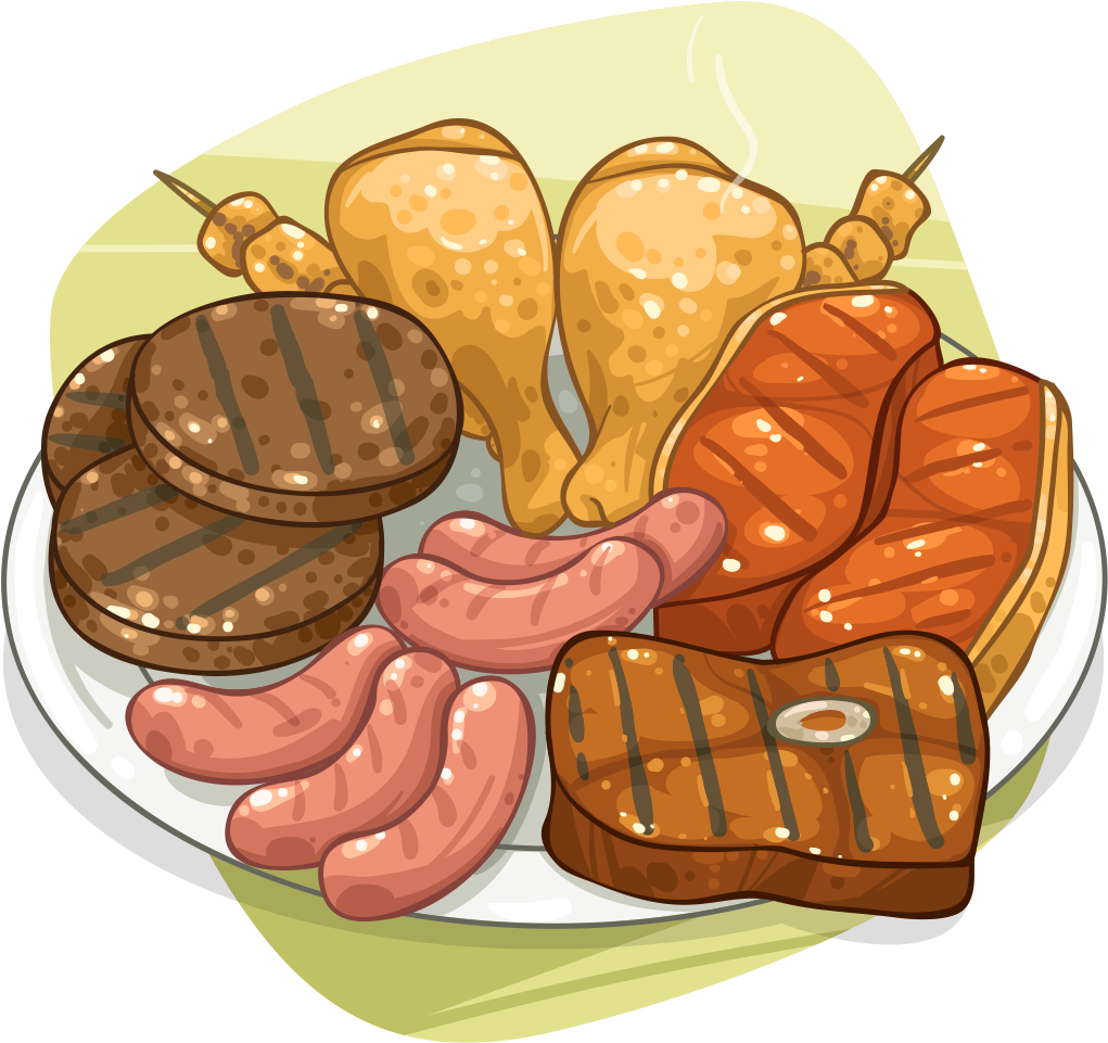 Cooked Meat - اكل كرتون (1024x1024), Png Download
