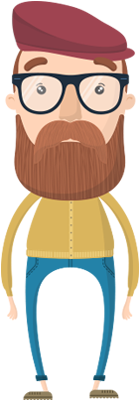 Hipster Guy Hipster Guy - Animation Character Png Gif (440x464), Png Download